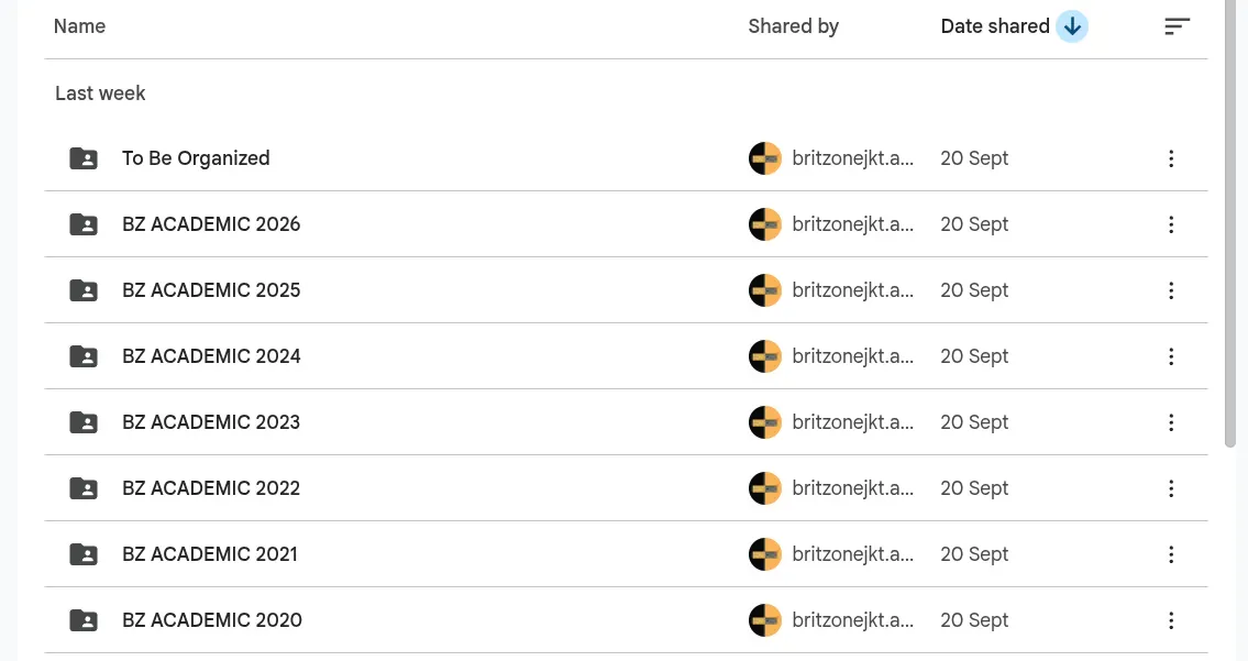 Google Drive Organization
